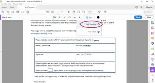 Save time, paper and ink –  Sign PDF Forms electronically